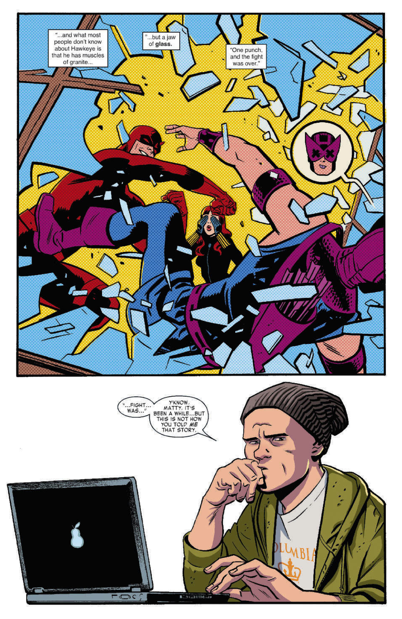 Illustration for article titled Exclusive Marvel preview: Matt embellishes his autobiography in Daredevil #11